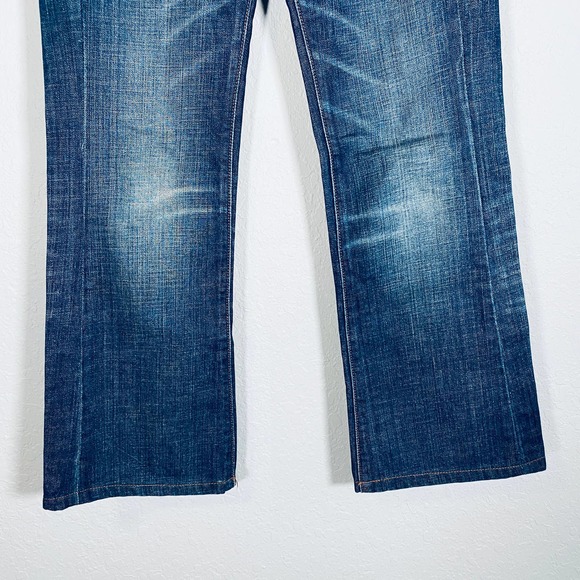 Levis Women's Blue Copper Button Rivets Ankle Wide Leg Jeans Sz 27 - Picture 5 of 16